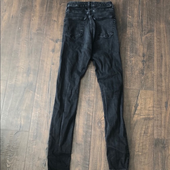 Top shop Washed Black Super Rip Jamie Skinny Jeans - Picture 3 of 4